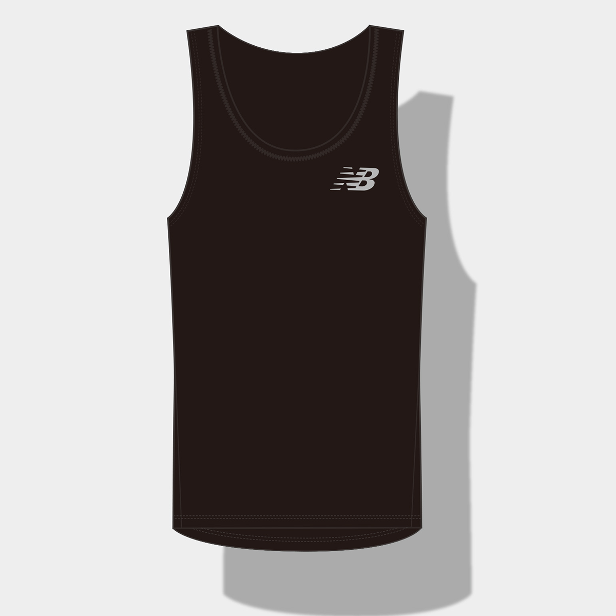 【ニューバランス製】<br>JALホノルルマラソン 2025<br>Men's Sport Essentials シングレット(ブラック)