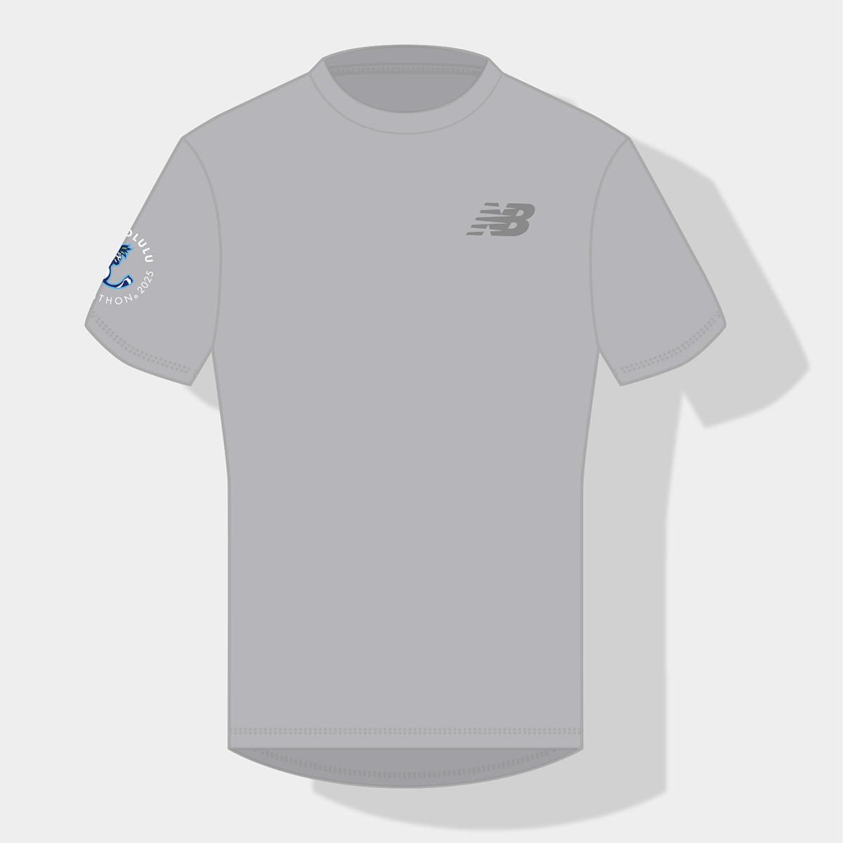 【ニューバランス製】<br>JALホノルルマラソン 2025<br>オフィシャルランニングTシャツ<br>メンズモデル(スマートグレー)