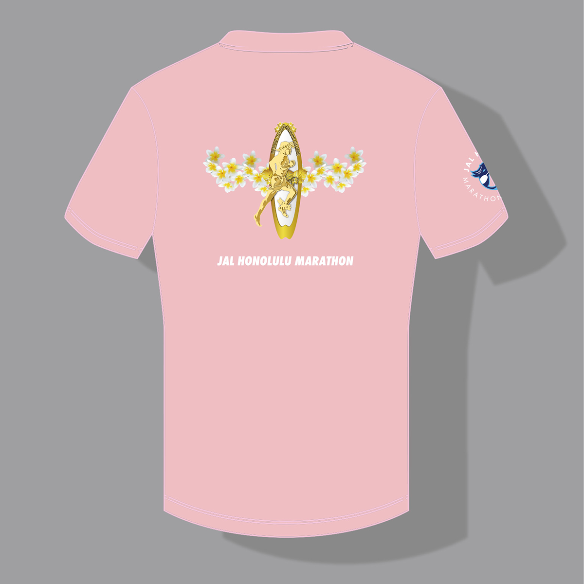 【ニューバランス製】<br>JALホノルルマラソン 2025<br>オフィシャルランニングTシャツ<br>ウィメンズモデル(ピンク)
