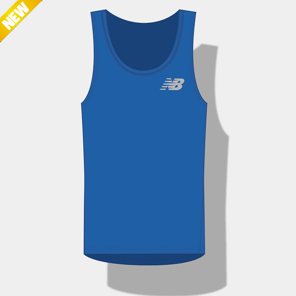 【ニューバランス製】<br>JALホノルルマラソン 2025<br>Men's Sport Essentials シングレット（ブルー）